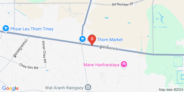 Mapa: National road 6, Kandaek, Prasat Bakong, Siem Reap