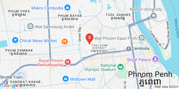 Mapa: Boeung Kak 2, Toul Kork, Phnom Penh