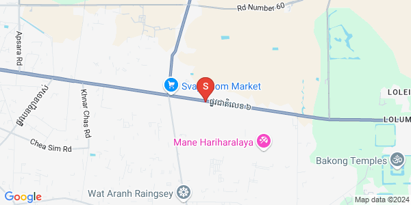 Mapa: road 6 National, Kandaek, Prasat Bakong, Siem Reap