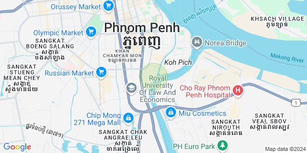Mapa: Tonle Bassac, Chamkarmon, Phnom Penh