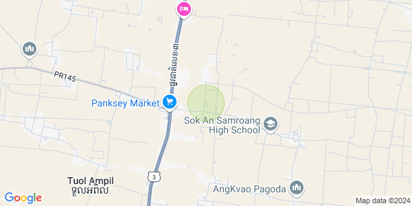 Svay Tong Khang Cheung县, Kampong Trach县, 贡布地图