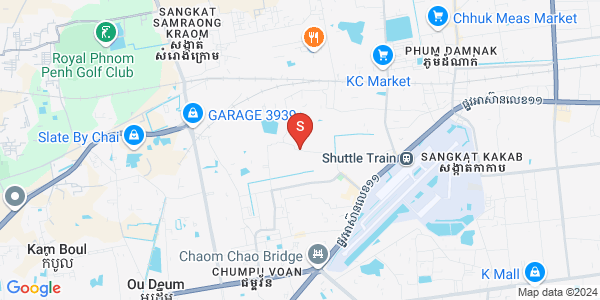 Mapa: ទួលពង្រ, ក្រុងភ្នំពេញ សំណង់ផ្ទះល្វែងTCS សន្តិភាព2, Chaom Chau 2, Por Sen Chey, Phnom Penh