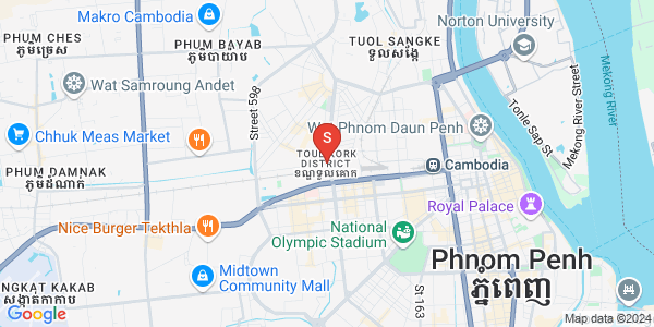 Carte de Boeung Kak 2, Toul Kork, Phnom Penh