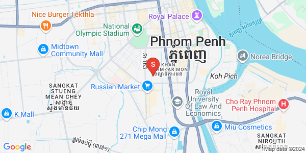 Map of BKK 3, Boeng Keng Kang, Phnom Penh
