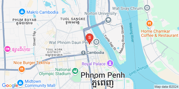 Map of Srah Chak, Daun Penh, Phnom Penh