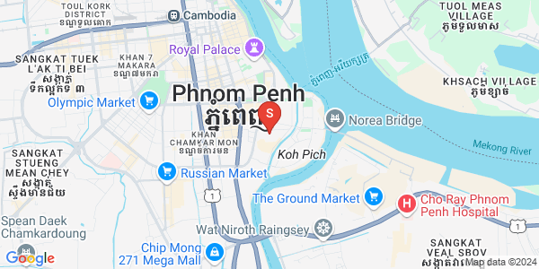 Mapa: Tonle Bassac, Chamkarmon, Phnom Penh