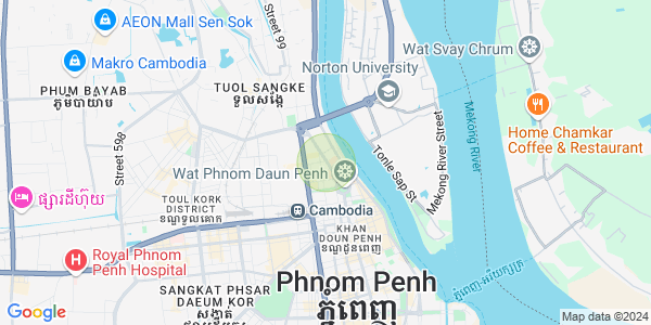 ផែនទី វត្តភ្នំ, ដូនពេញ, ភ្នំពេញ