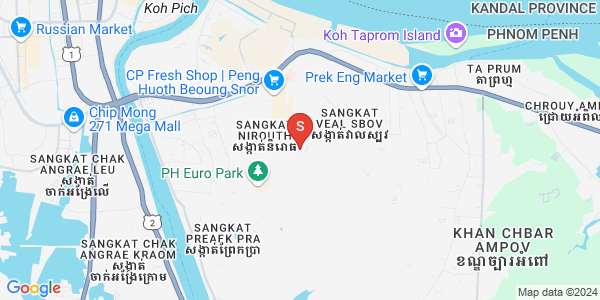 Mapa: Ta Khmao, Ta Khmau, Kandal