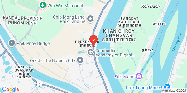Mapa: Preaek Ta Sek, Chroy Changvar, Phnom Penh