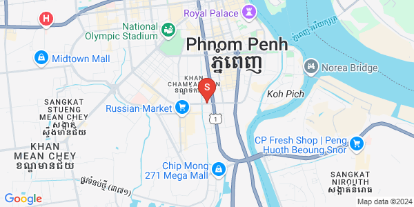 万景岗1分区（BKK1), 波哥堪, 金边地图