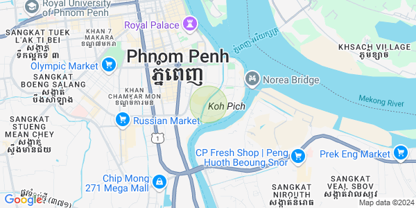 แผนที่ โตนเลบาสัก, จัมการมอน, พนมเปญ