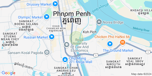 Map of Tonle Bassac, Chamkarmon, Phnom Penh