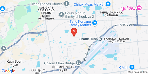 Map of Snaor, Kamboul, Phnom Penh