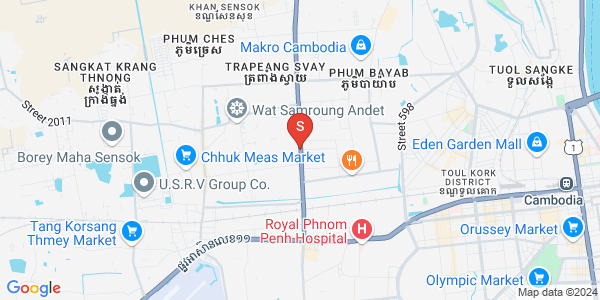 แผนที่ Krang thnong, แซนสก, พนมเปญ