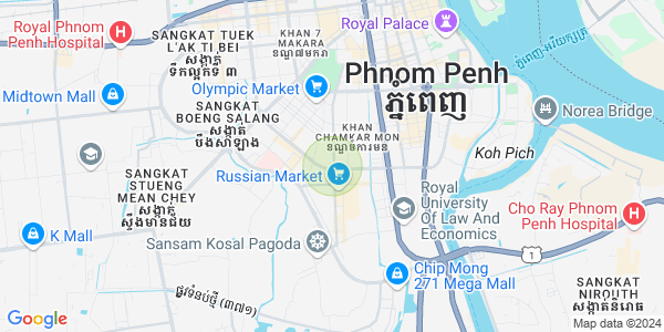 Map of Toul Tum Poung 1, Chamkarmon, Phnom Penh