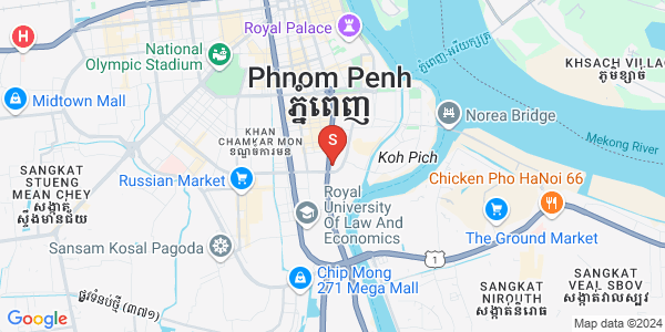 Mapa: Tonle Bassac, Chamkarmon, Phnom Penh