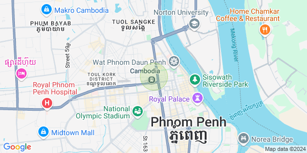 Map of Boeng Reang, Daun Penh, Phnom Penh