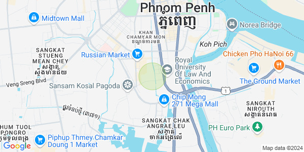 แผนที่ โตนเลบาสัก, จัมการมอน, พนมเปญ