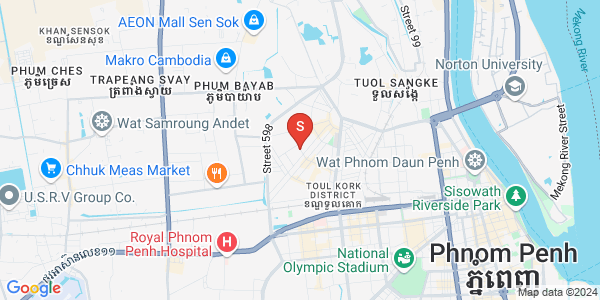 Map of Boeung Kak 1, Toul Kork, Phnom Penh