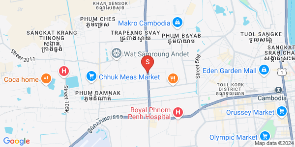 แผนที่ ตึกทลา, แซนสก, พนมเปญ