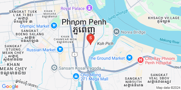 Mapa: Tonle Bassac, Chamkarmon, Phnom Penh