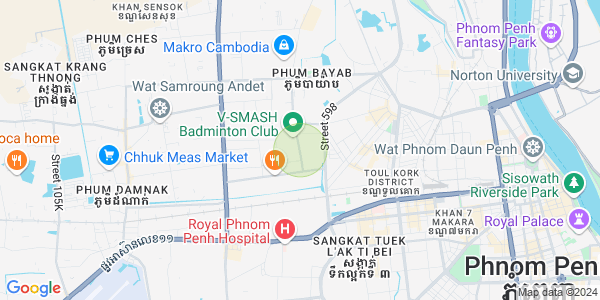 Map of Phnom Penh Thmey, Sen Sok, Phnom Penh