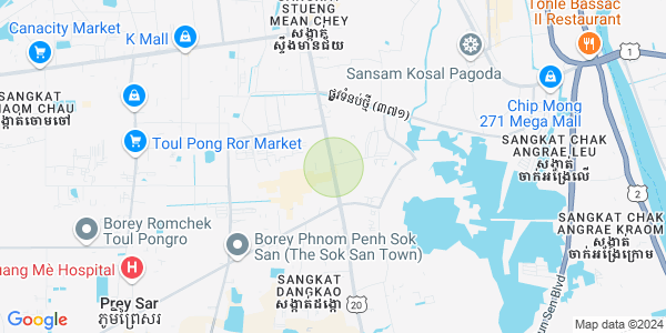 Mapa: Dangkao, Phnom Penh