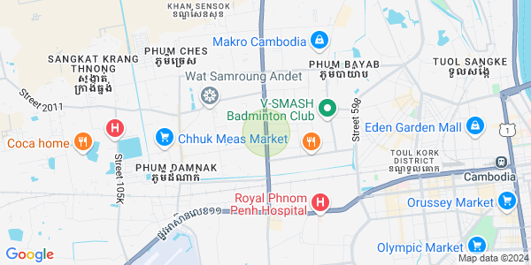 Mapa: Khmuonh, Sen Sok, Phnom Penh