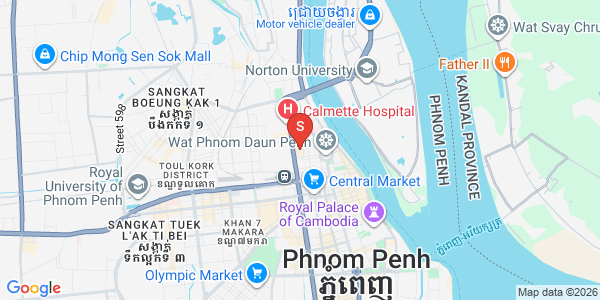 Carte de Phsar Kandal I, Daun Penh, Phnom Penh