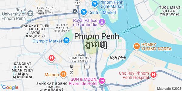 万景岗1分区（BKK1), 波哥堪, 金边地图