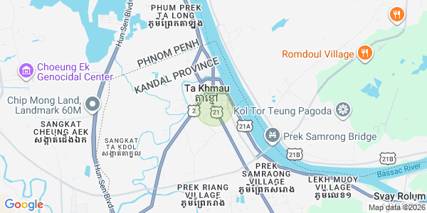 Map of Ta Khmao, Ta Khmau, Kandal