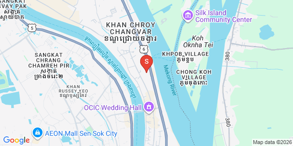 Mapa: Reung 1 Rung Reung 1 Rung, Preaek Lieb, Chroy Changvar, Phnom Penh