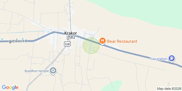 Carte de Kbal Trach, Krakor, Pursat