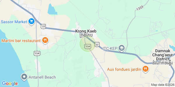 Map of Prey Thum, Kep