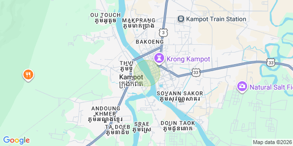 Mapa: Andoung Khmer, Kampot