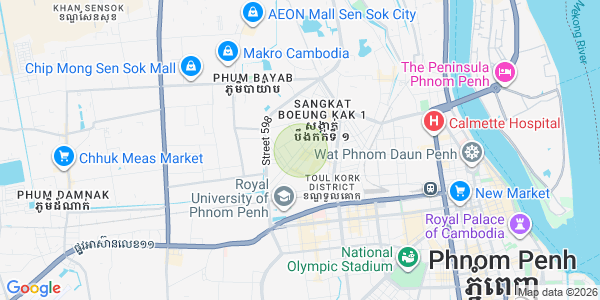 ផែនទី បឹងកក់១, ទួលគោក, ភ្នំពេញ