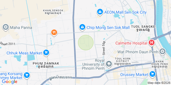 Carte de Phnom Penh Thmey, Sen Sok, Phnom Penh