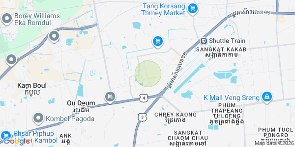 Mapa: Chaom Chau 3, Por Sen Chey, Phnom Penh