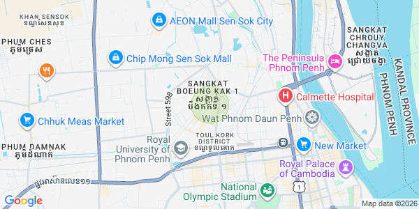 万谷湖1分区, 堆谷区, 金边地图