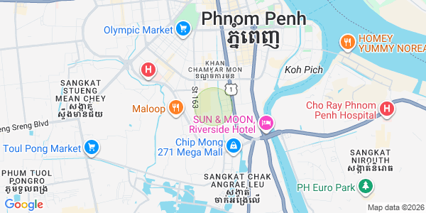 Mapa: Toul Tum Poung 1, Chamkarmon, Phnom Penh