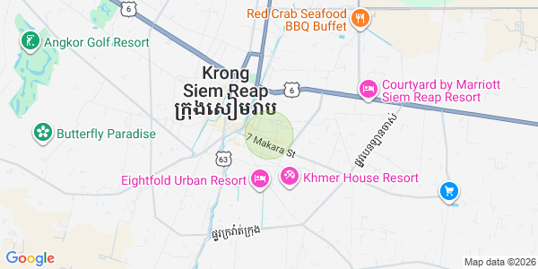 Mapa: Svay Dankum, Siem Reap