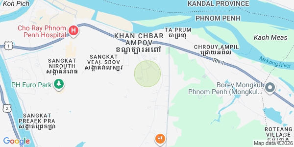 Map of Preaek Aeng, Chbar Ampov, Phnom Penh