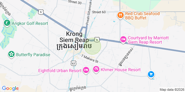 Map of Svay Dankum, Siem Reap