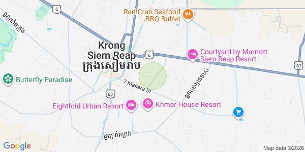 Mapa: Svay Dankum, Siem Reap