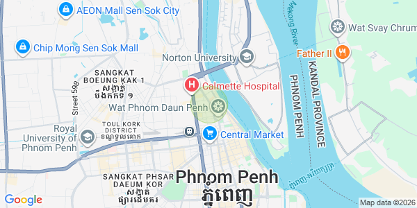 Mapa: Srah Chak, Daun Penh, Phnom Penh