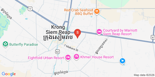 Map of Svay Dankum, Siem Reap