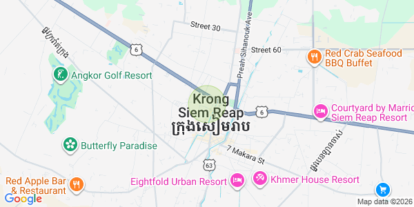 Map of Svay Dankum, Siem Reap