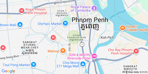 Mapa: BKK 3, Boeng Keng Kang, Phnom Penh