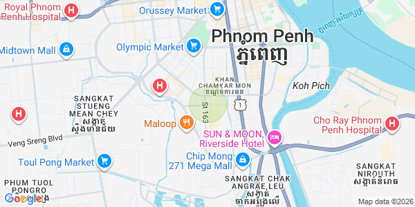 Mapa: Toul Tum Poung 1, Chamkarmon, Phnom Penh