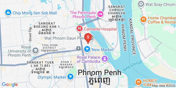 ワットプノン, ドーンペン, プノンペンの地図